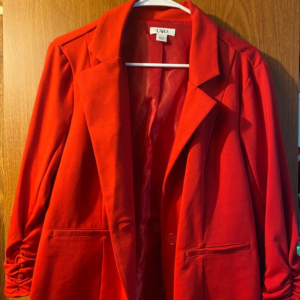 Red blazer jacket